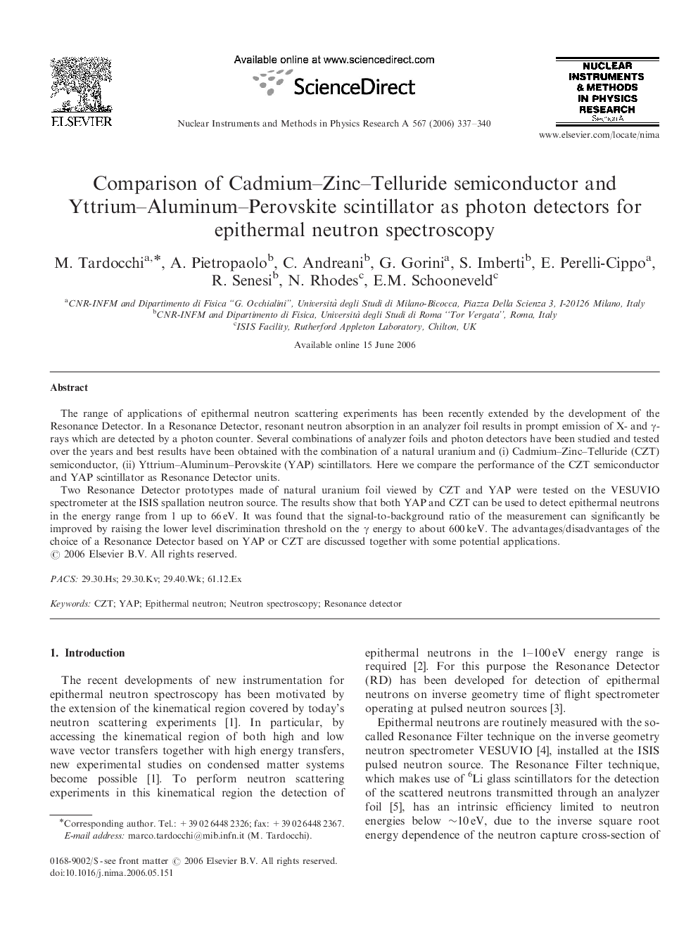 Comparison of Cadmium–Zinc–Telluride semiconductor and Yttrium–Aluminum–Perovskite scintillator as photon detectors for epithermal neutron spectroscopy