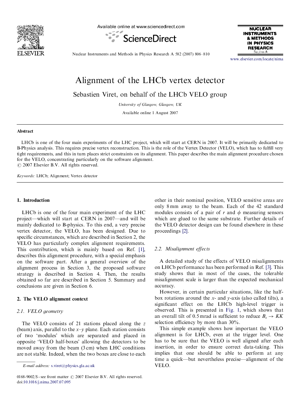 Alignment of the LHCb vertex detector