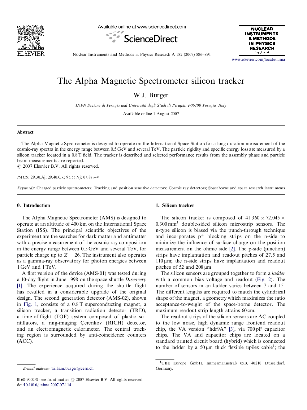 The Alpha Magnetic Spectrometer silicon tracker