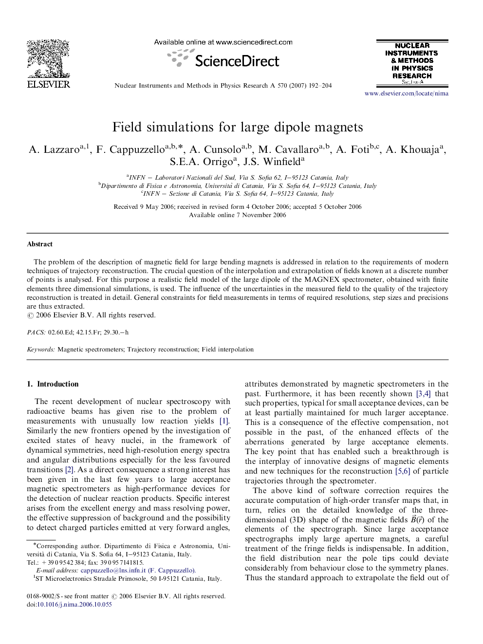 Field simulations for large dipole magnets