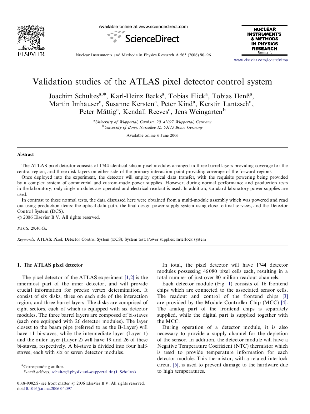 Validation studies of the ATLAS pixel detector control system