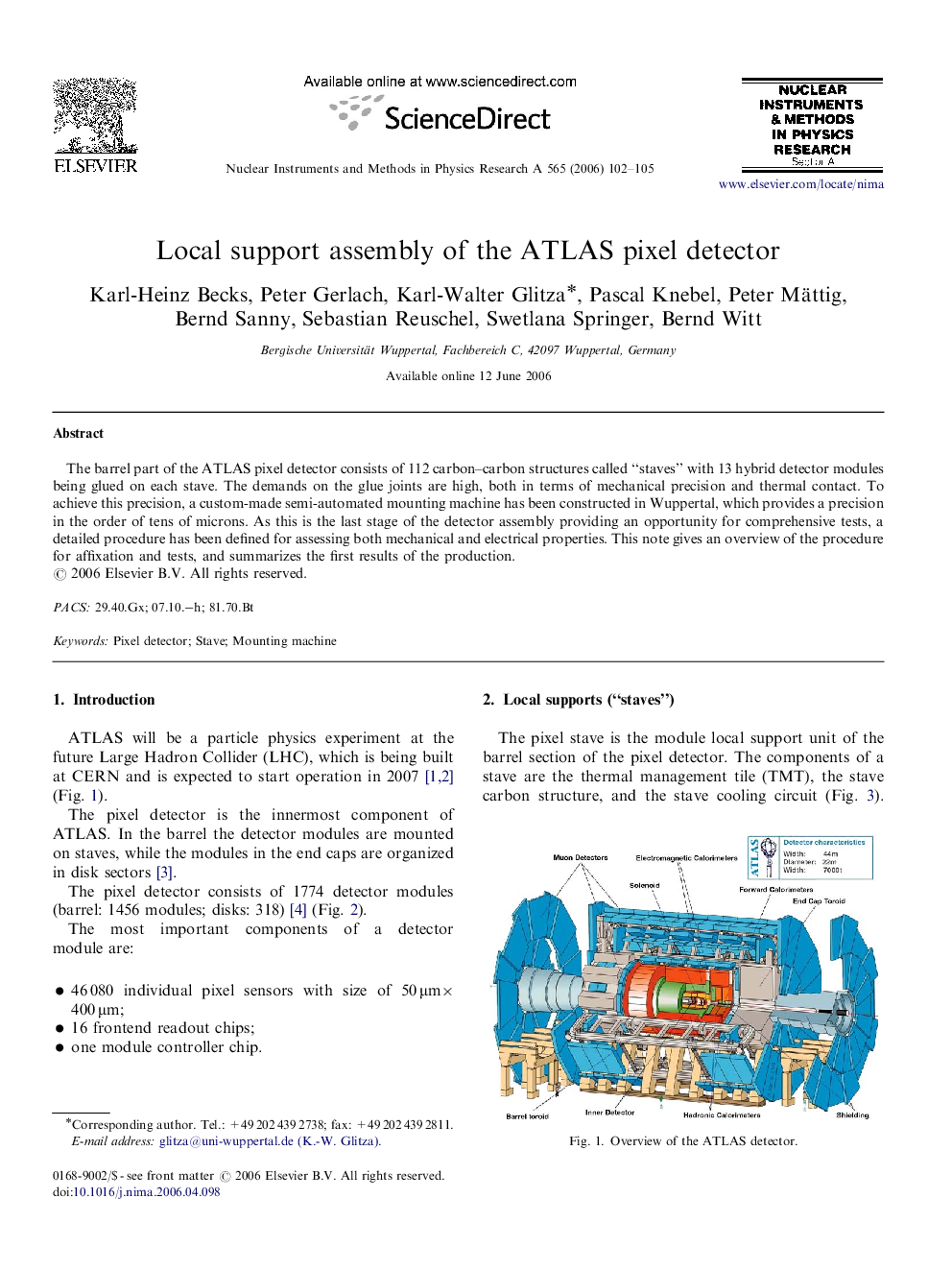 Local support assembly of the ATLAS pixel detector