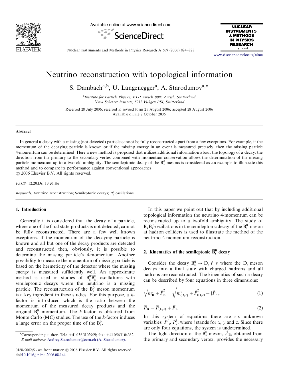 Neutrino reconstruction with topological information