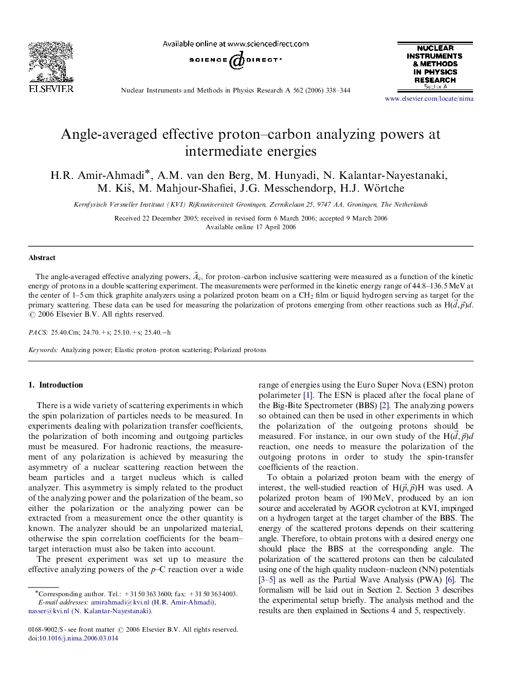 Angle-averaged effective proton–carbon analyzing powers at intermediate energies