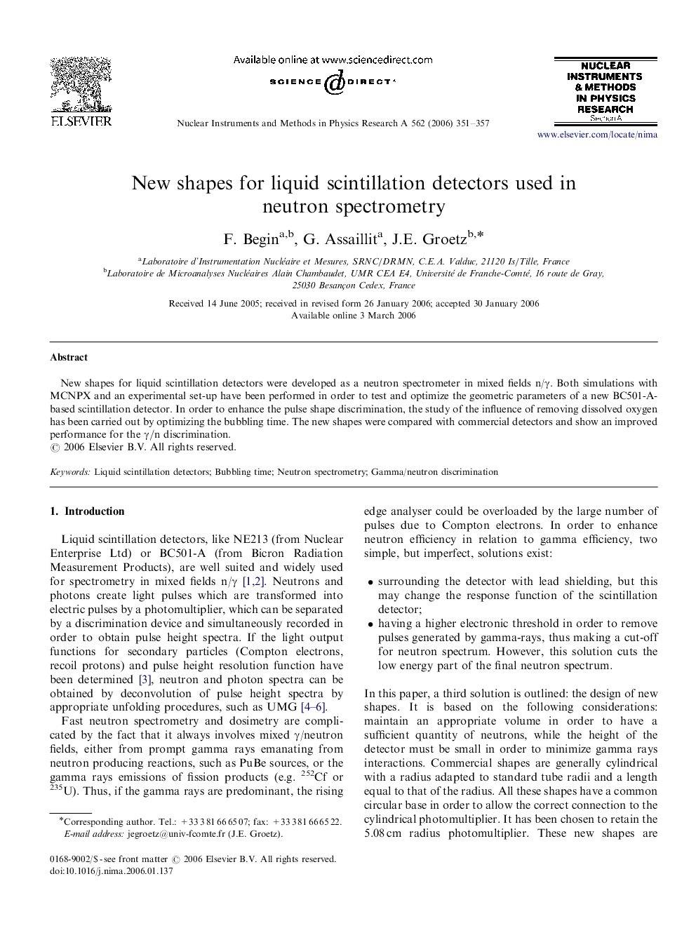 New shapes for liquid scintillation detectors used in neutron spectrometry