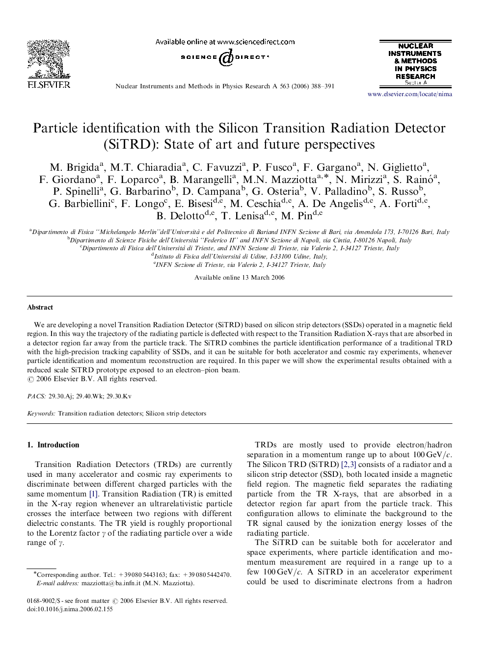 Particle identification with the Silicon Transition Radiation Detector (SiTRD): State of art and future perspectives