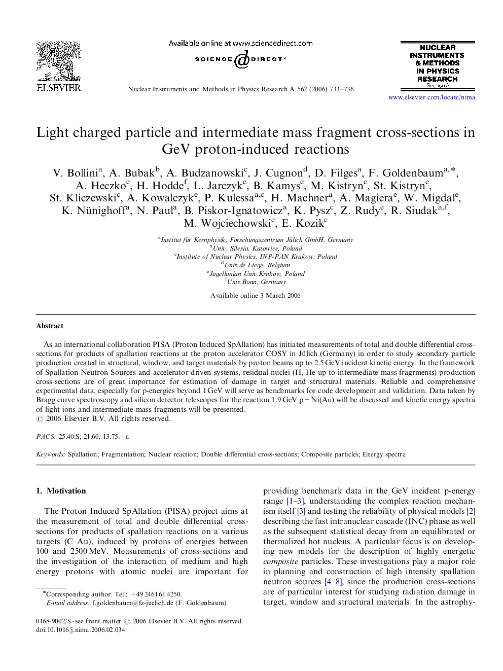 Light charged particle and intermediate mass fragment cross-sections in GeV proton-induced reactions