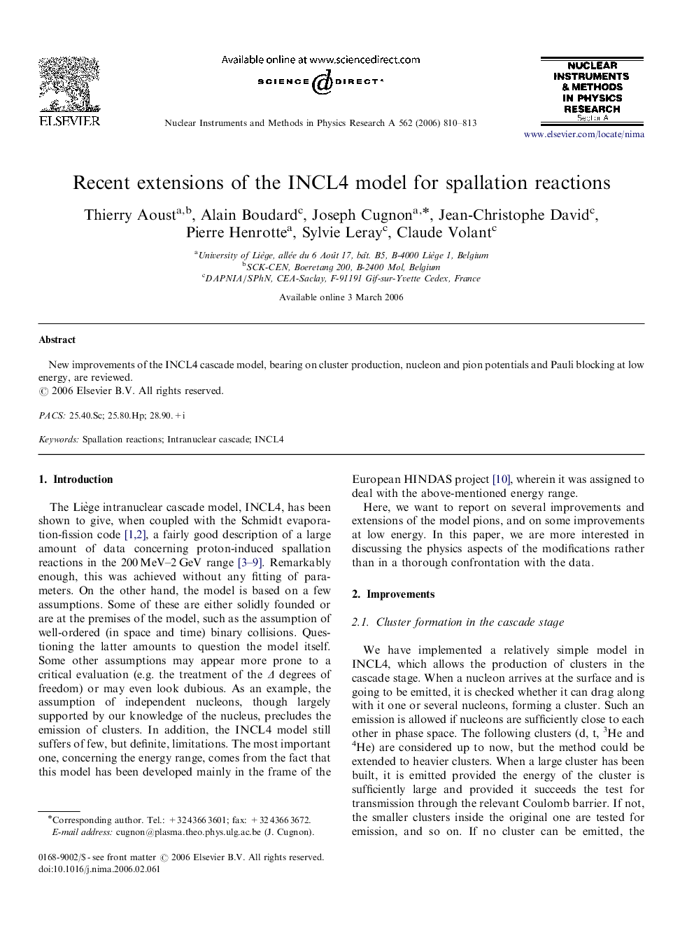 Recent extensions of the INCL4 model for spallation reactions