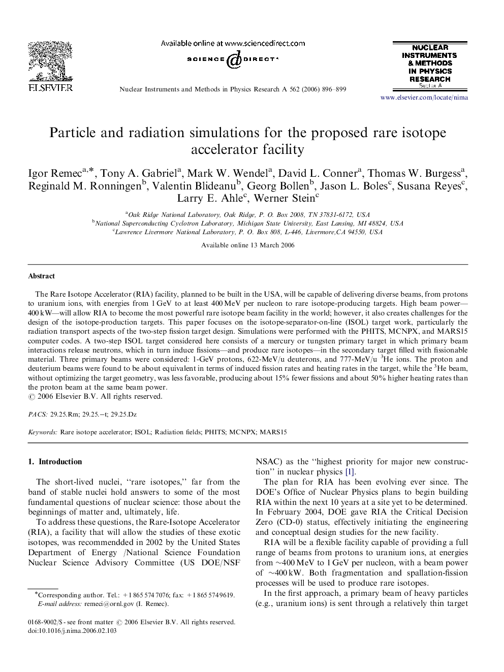 Particle and radiation simulations for the proposed rare isotope accelerator facility