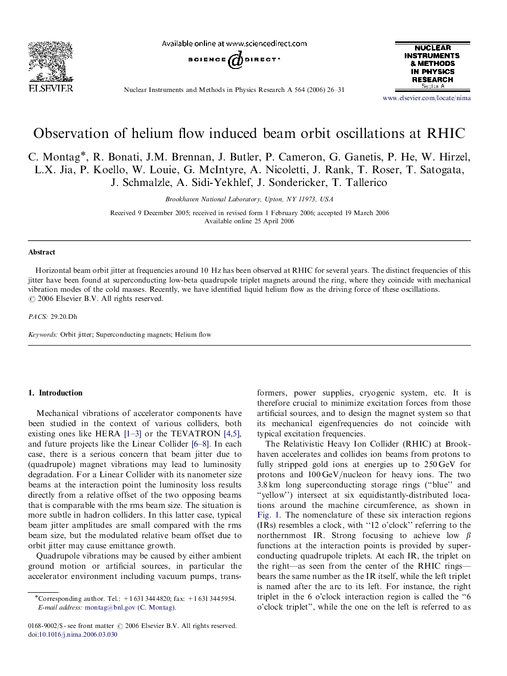 Observation of helium flow induced beam orbit oscillations at RHIC