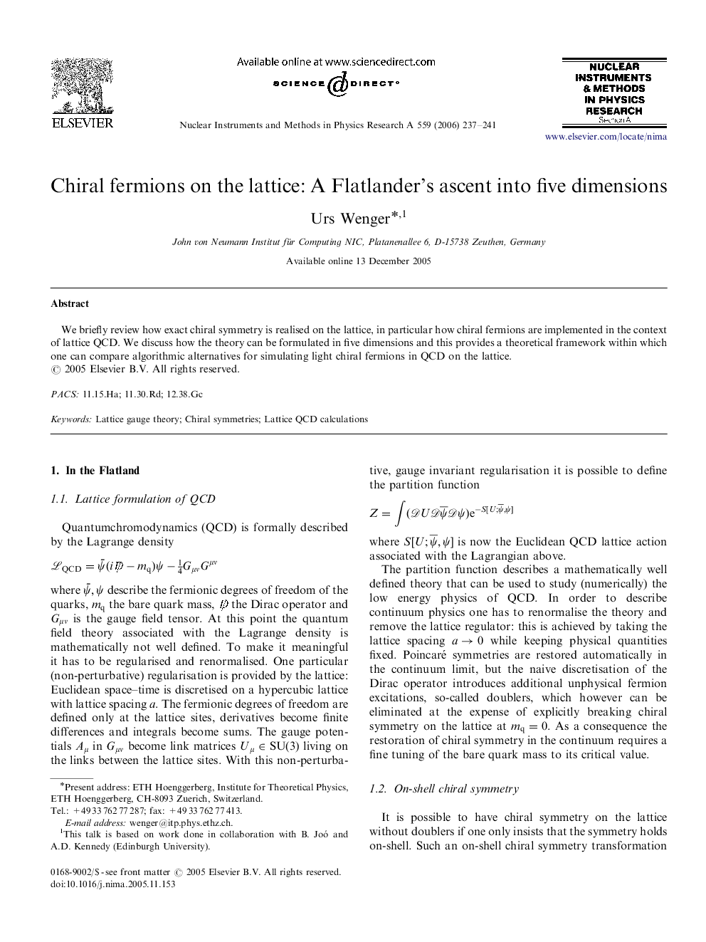 Chiral fermions on the lattice: A Flatlander's ascent into five dimensions