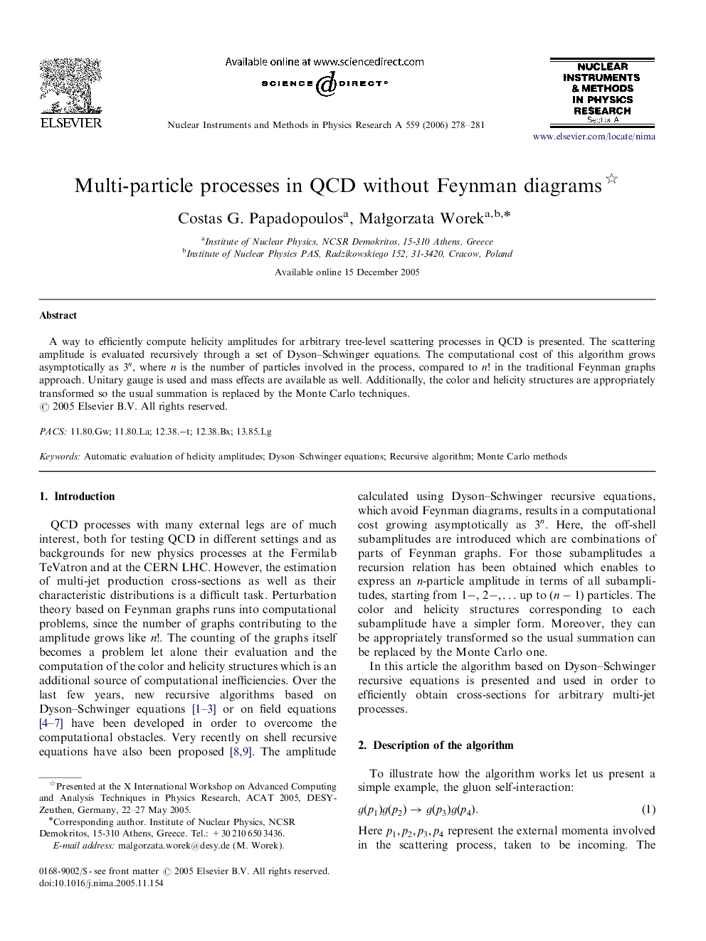 Multi-particle processes in QCD without Feynman diagrams 