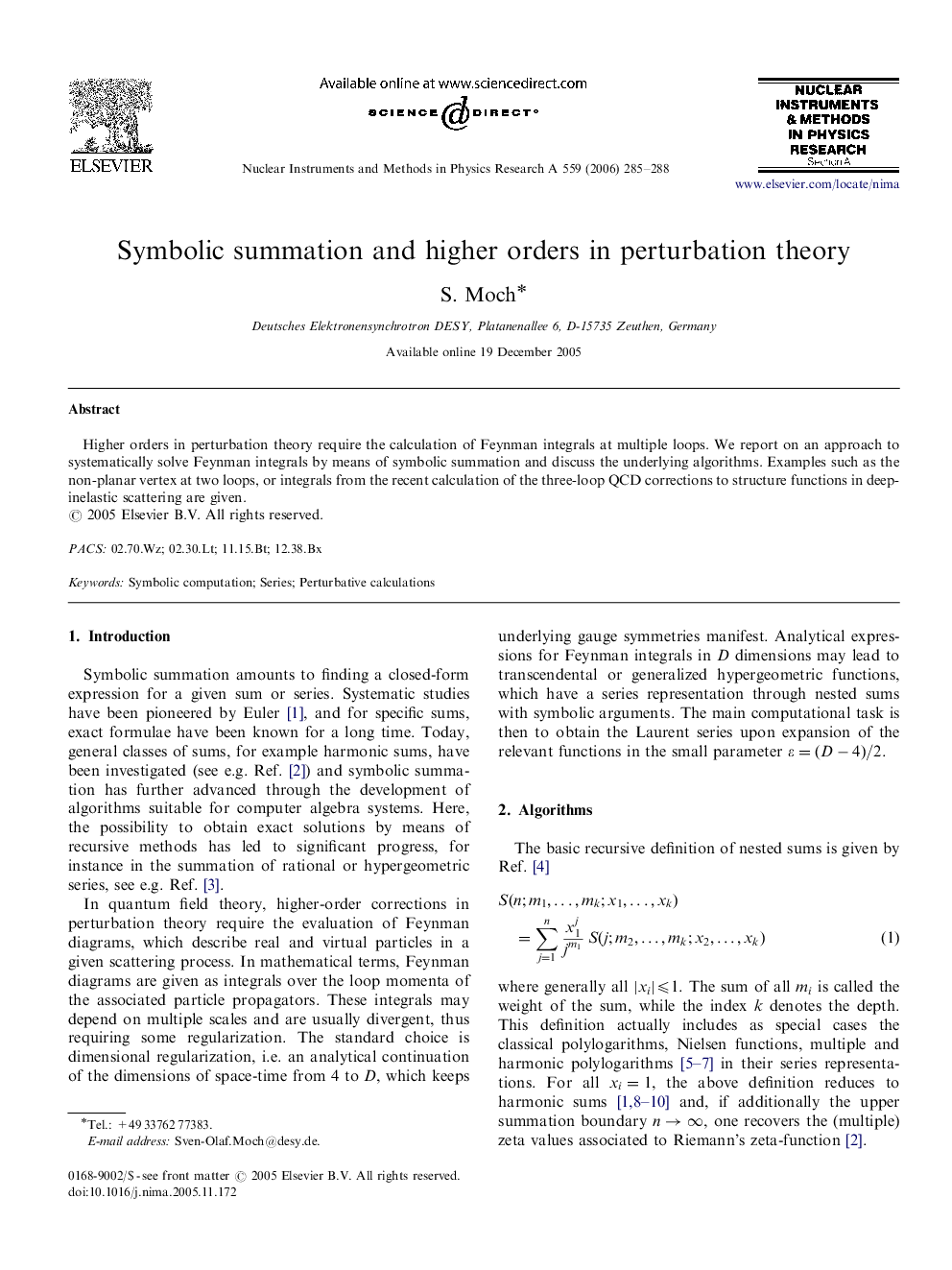 Symbolic summation and higher orders in perturbation theory