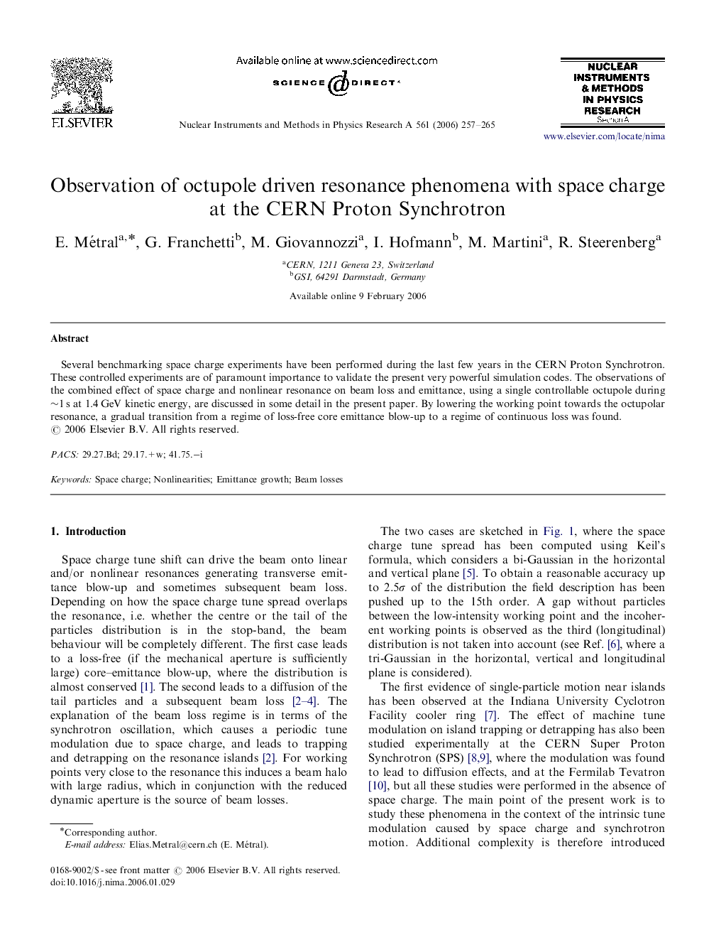 Observation of octupole driven resonance phenomena with space charge at the CERN Proton Synchrotron