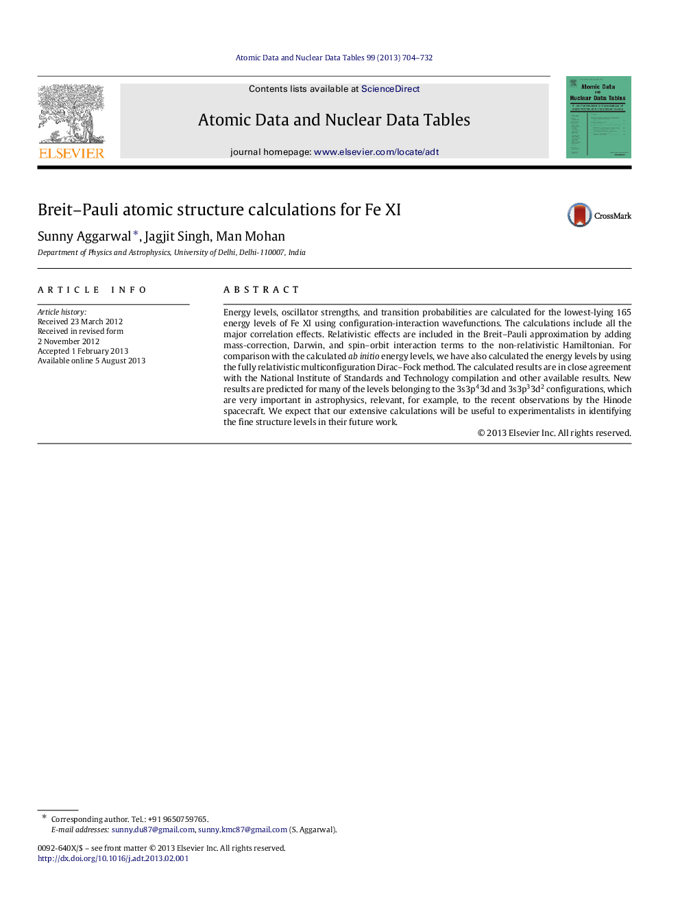Breit–Pauli atomic structure calculations for Fe XI