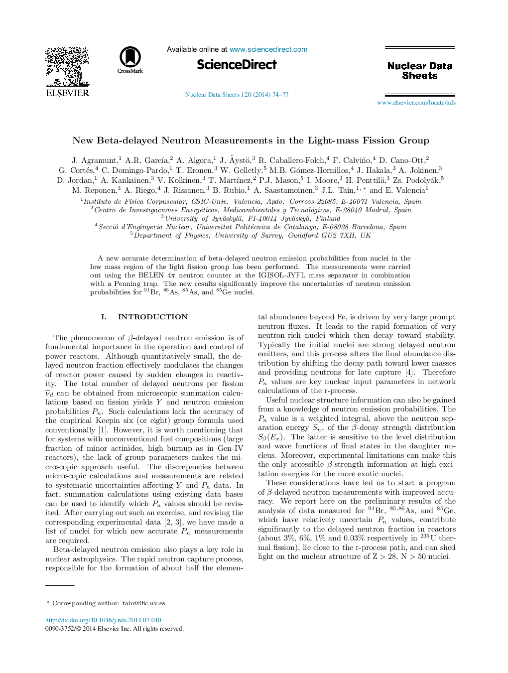 New Beta-delayed Neutron Measurements in the Light-mass Fission Group