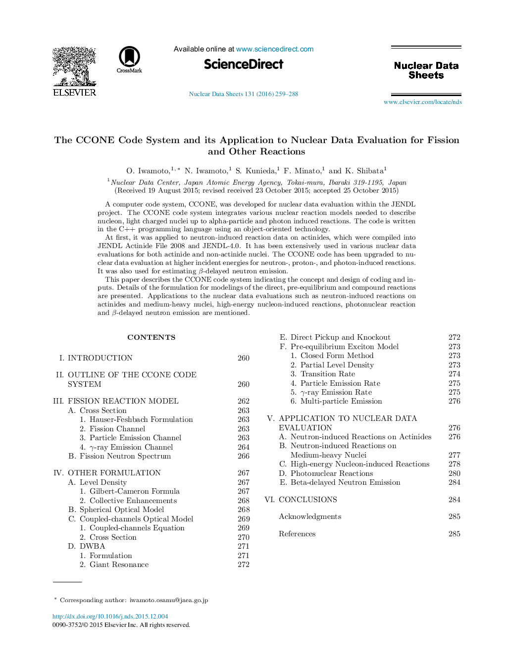 The CCONE Code System and its Application to Nuclear Data Evaluation for Fission and Other Reactions