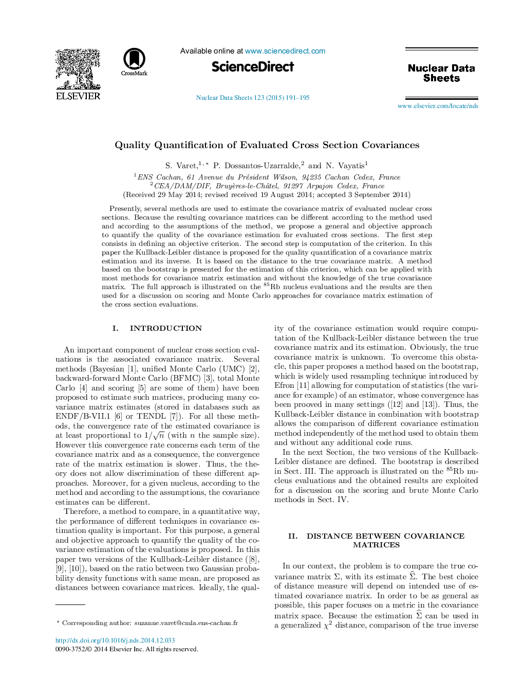 Quality Quantification of Evaluated Cross Section Covariances