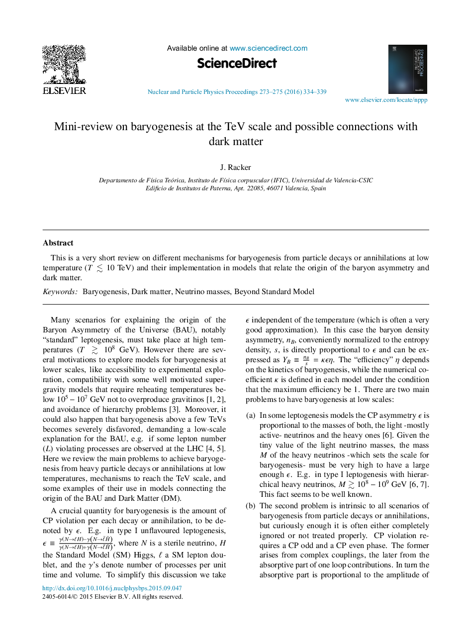 Mini-review on baryogenesis at the TeV scale and possible connections with dark matter