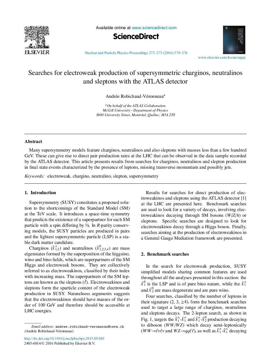 Searches for electroweak production of supersymmetric charginos, neutralinos and sleptons with the ATLAS detector