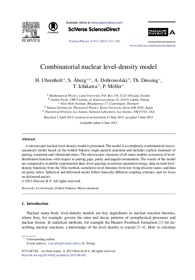 Combinatorial nuclear level-density model