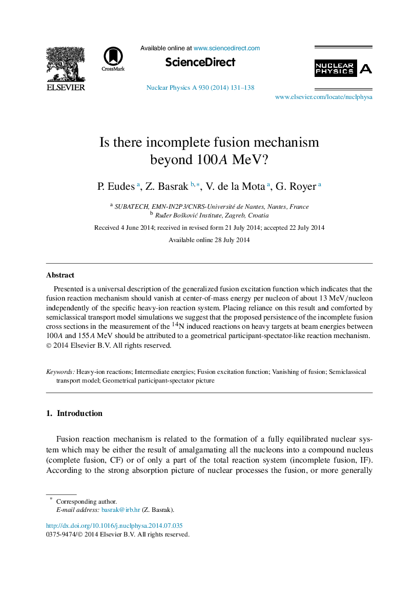 Is there incomplete fusion mechanism beyond 100A MeV?