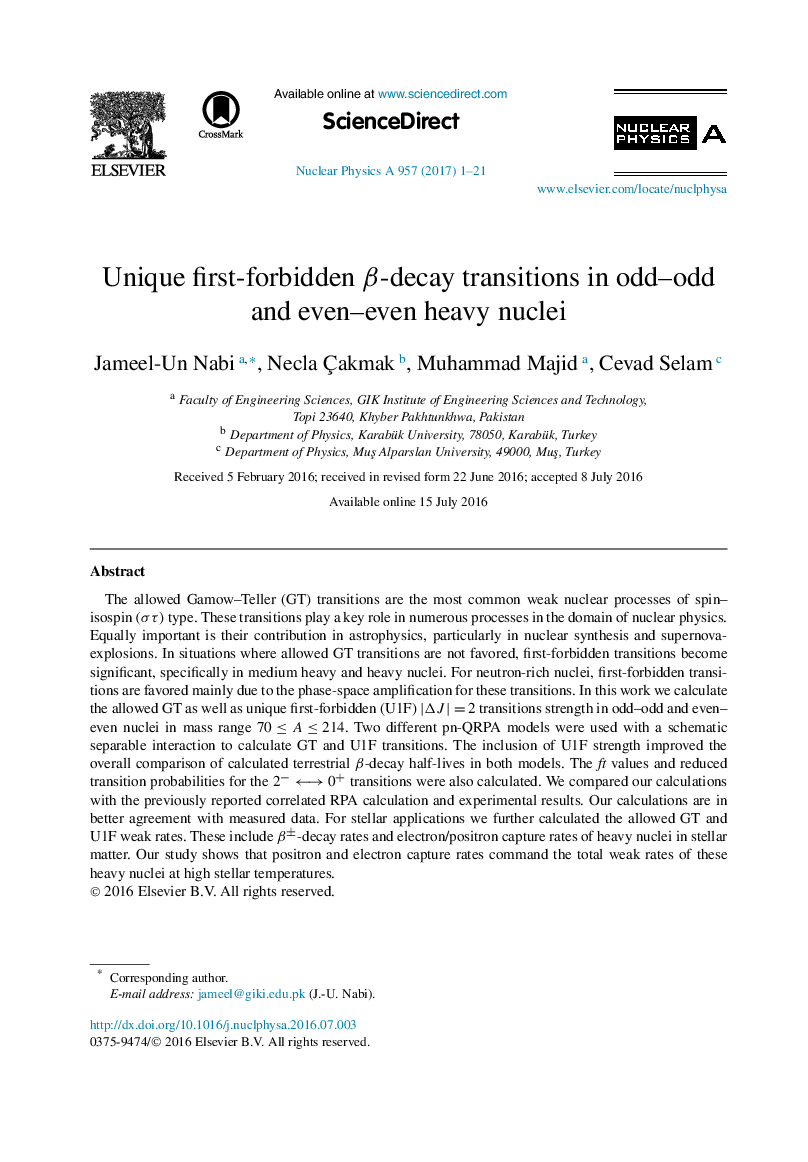 Unique first-forbidden Î²-decay transitions in odd-odd and even-even heavy nuclei