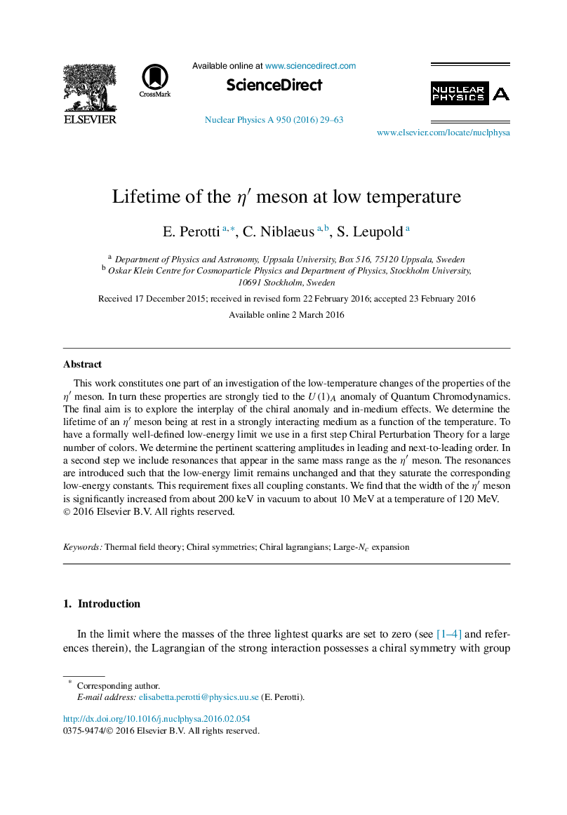 Lifetime of the η′ meson at low temperature