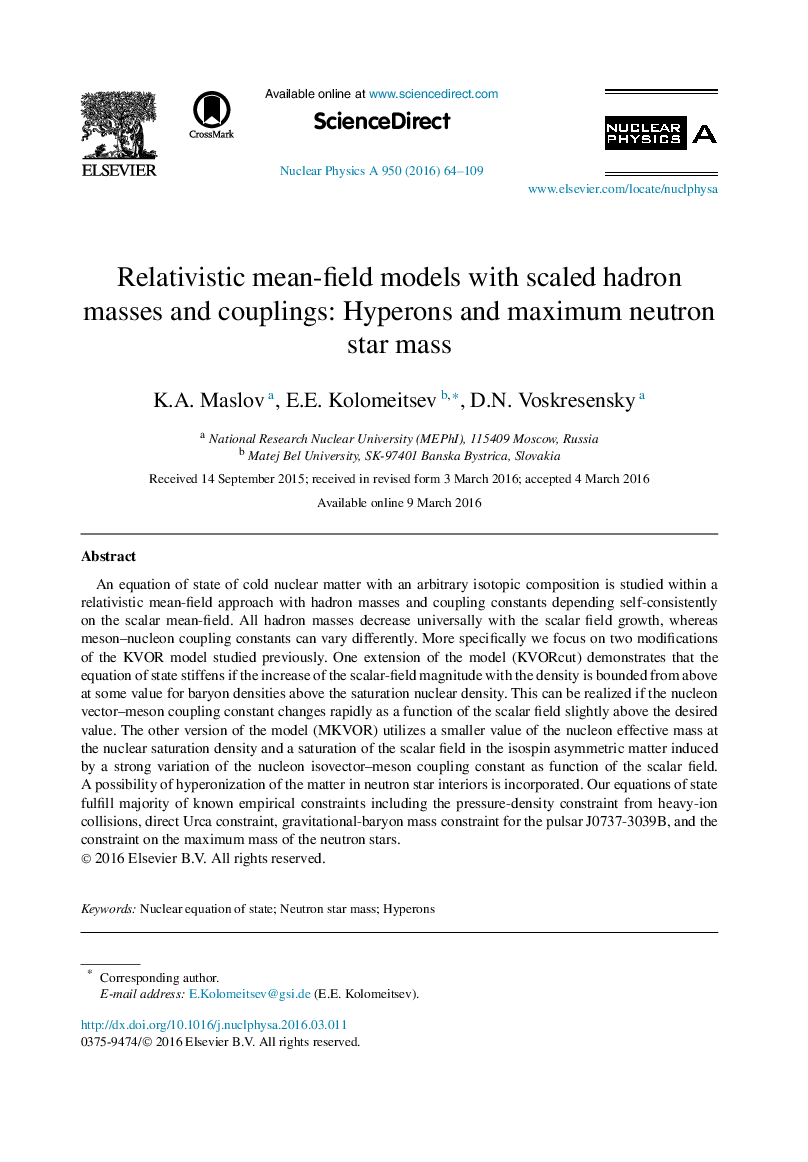 Relativistic mean-field models with scaled hadron masses and couplings: Hyperons and maximum neutron star mass