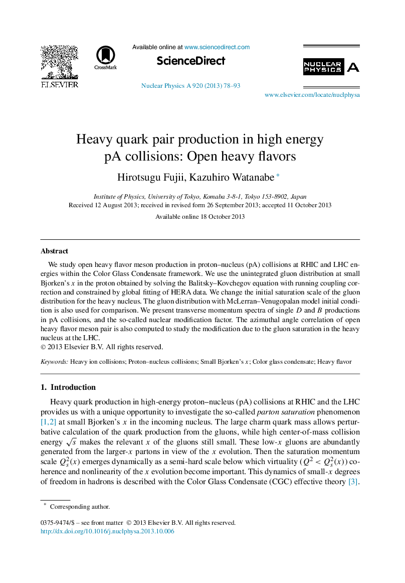 Heavy quark pair production in high energy pA collisions: Open heavy flavors