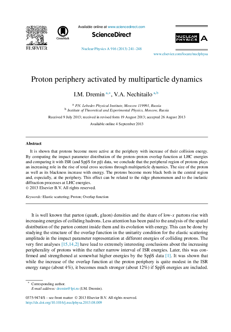 Proton periphery activated by multiparticle dynamics