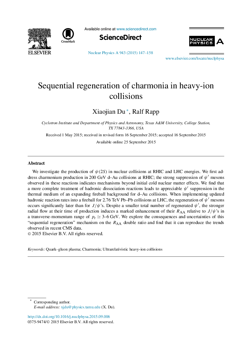 Sequential regeneration of charmonia in heavy-ion collisions