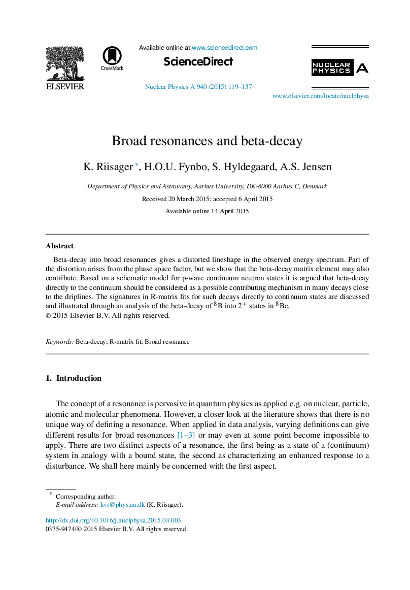 Broad resonances and beta-decay