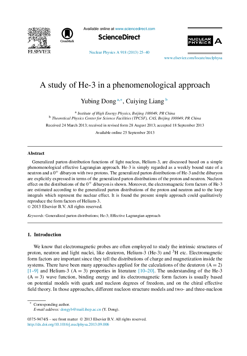 A study of He-3 in a phenomenological approach