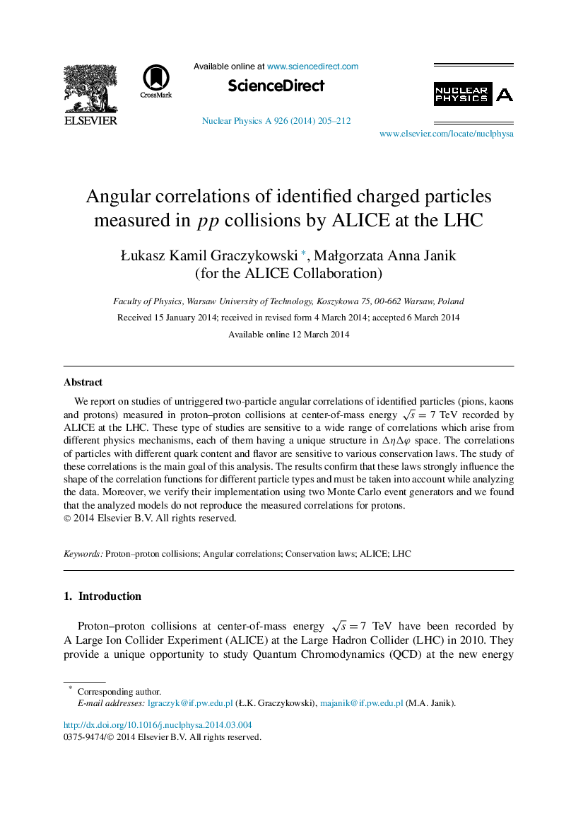 Angular correlations of identified charged particles measured in pp collisions by ALICE at the LHC