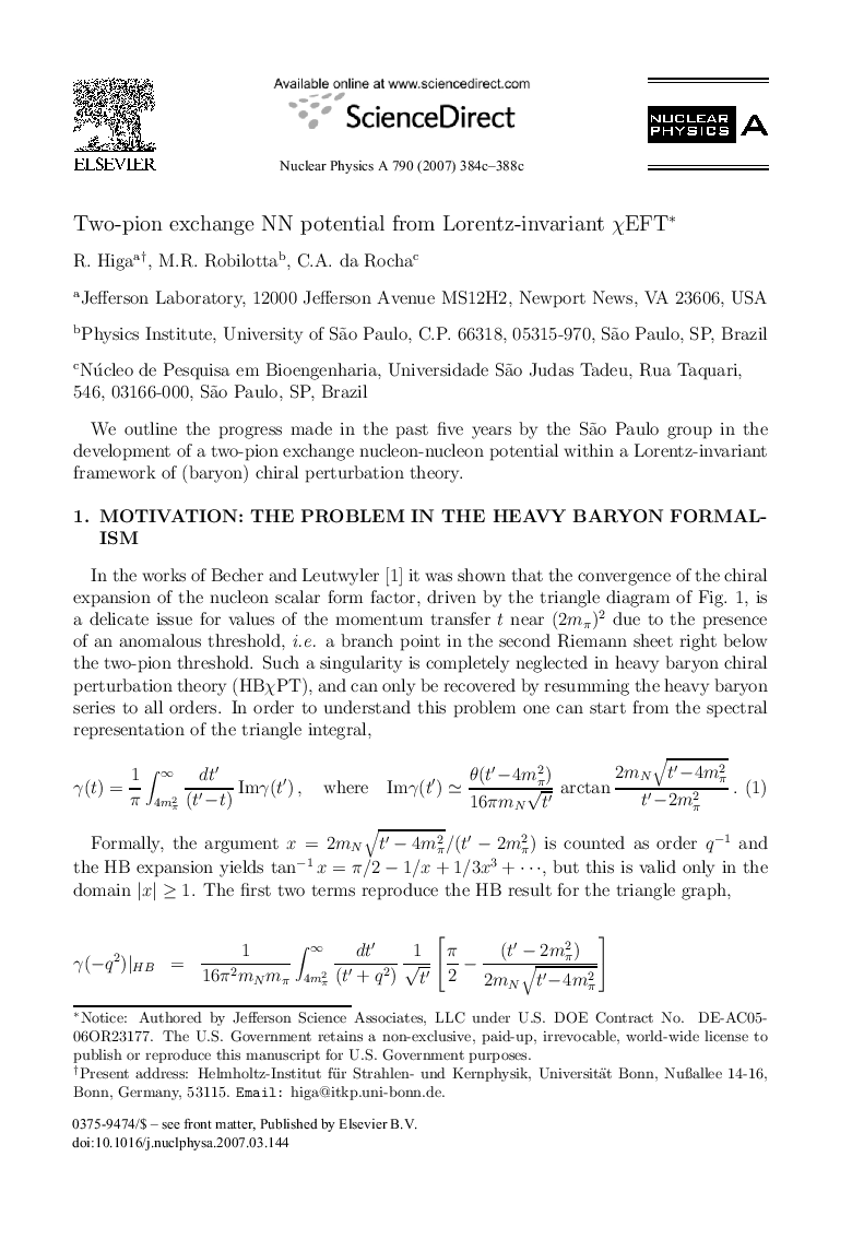 Two-pion exchange NN potential from Lorentz-invariant χEFT ⁎