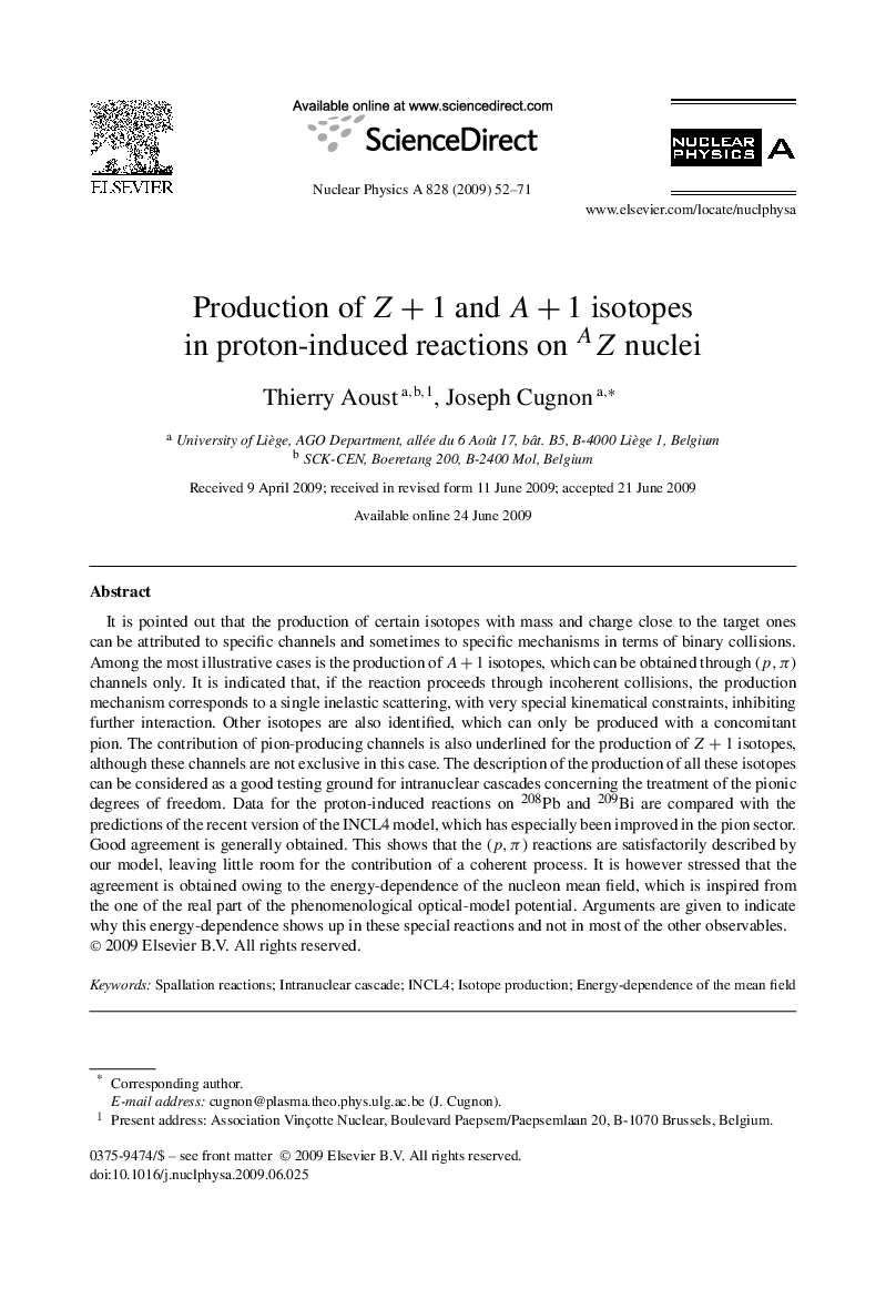 Production of Z+1 and A+1 isotopes in proton-induced reactions on  nuclei