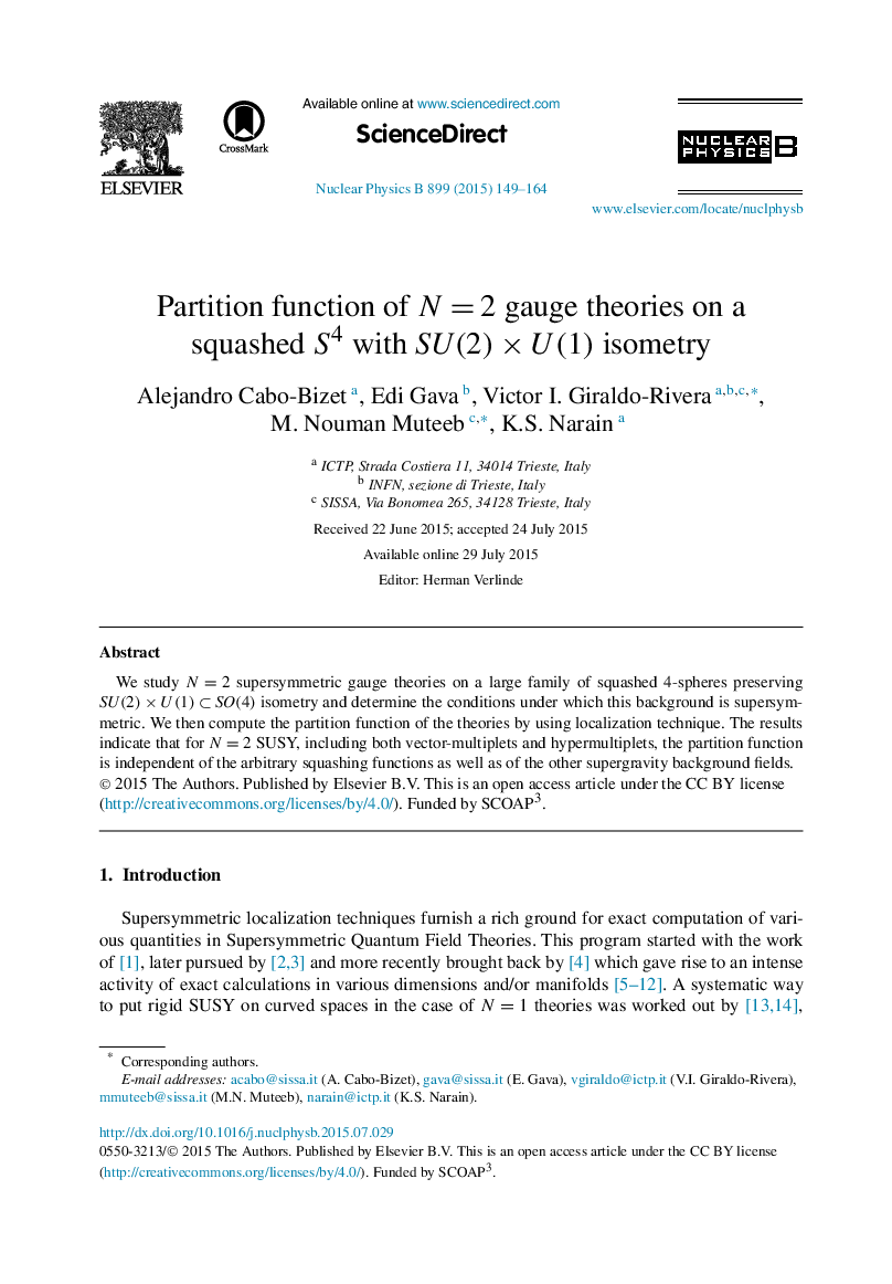 Partition function of N=2N=2 gauge theories on a squashed S4S4 with SU(2)×U(1)SU(2)×U(1) isometry