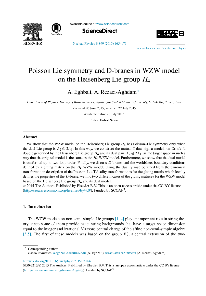 Poisson Lie symmetry and D-branes in WZW model on the Heisenberg Lie group H4H4