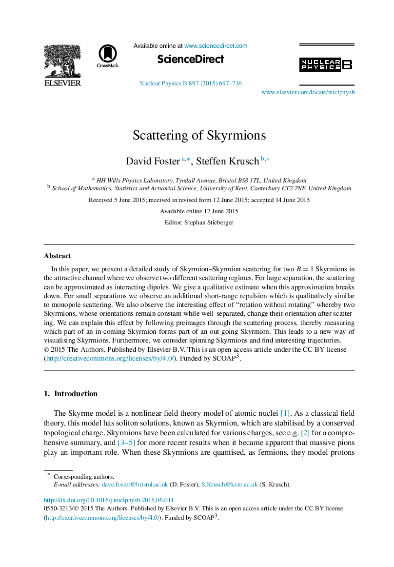 Scattering of Skyrmions