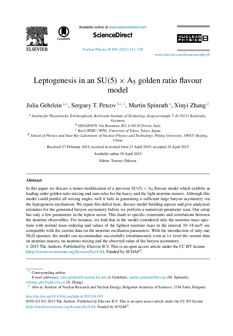 Leptogenesis in an SU(5)×A5SU(5)×A5 golden ratio flavour model