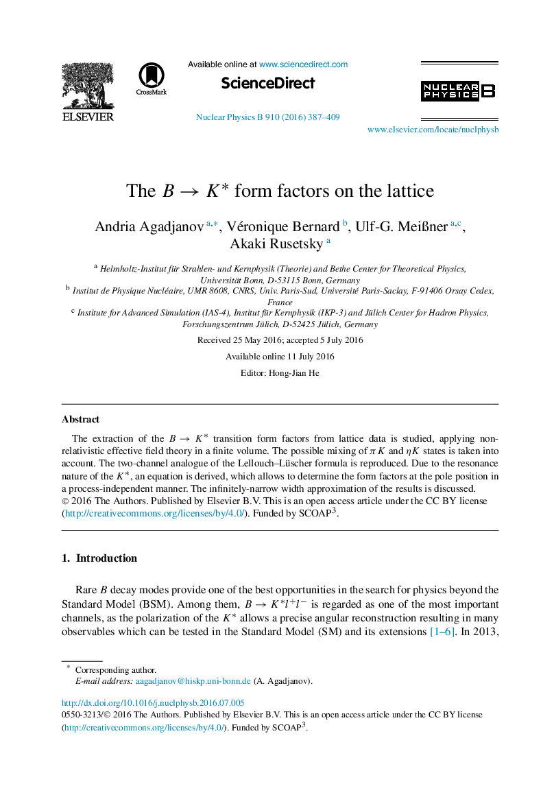 The B → K⁎ form factors on the lattice