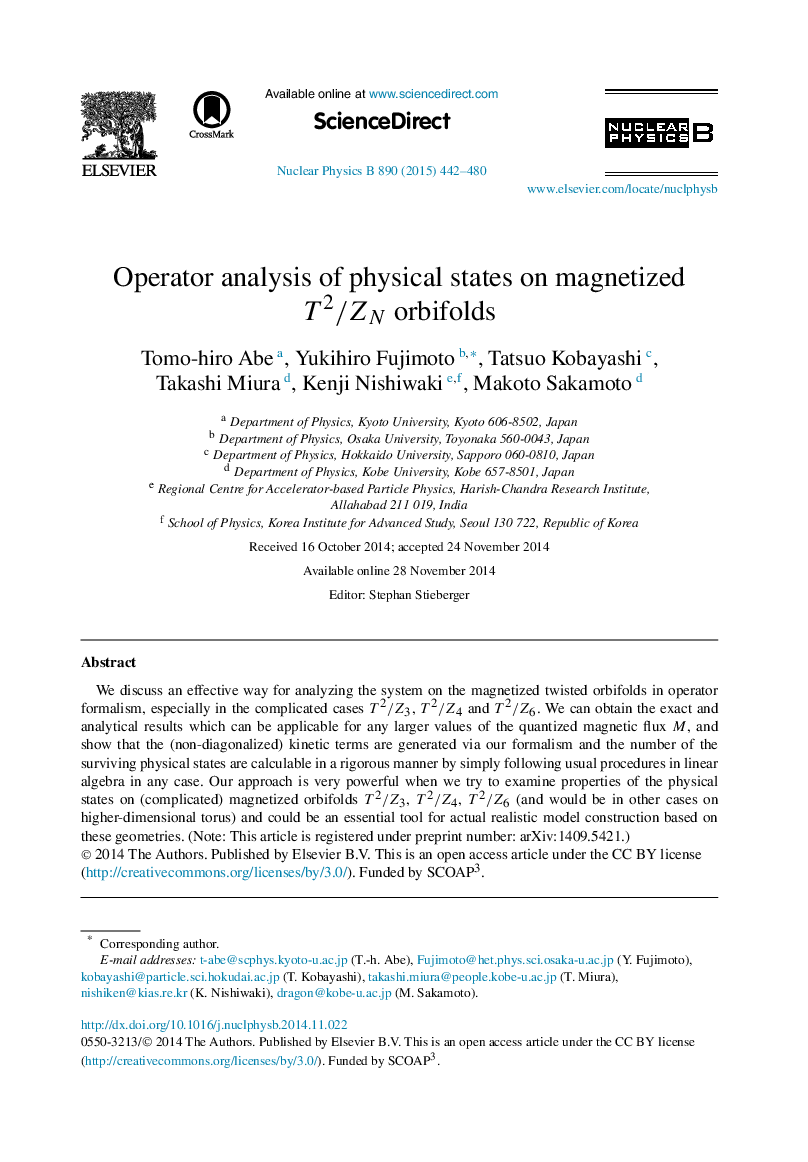 Operator analysis of physical states on magnetized T2/ZNT2/ZN orbifolds