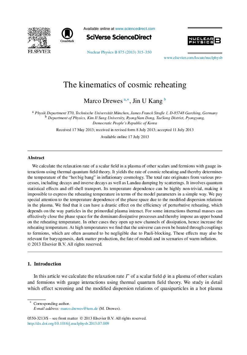 The kinematics of cosmic reheating