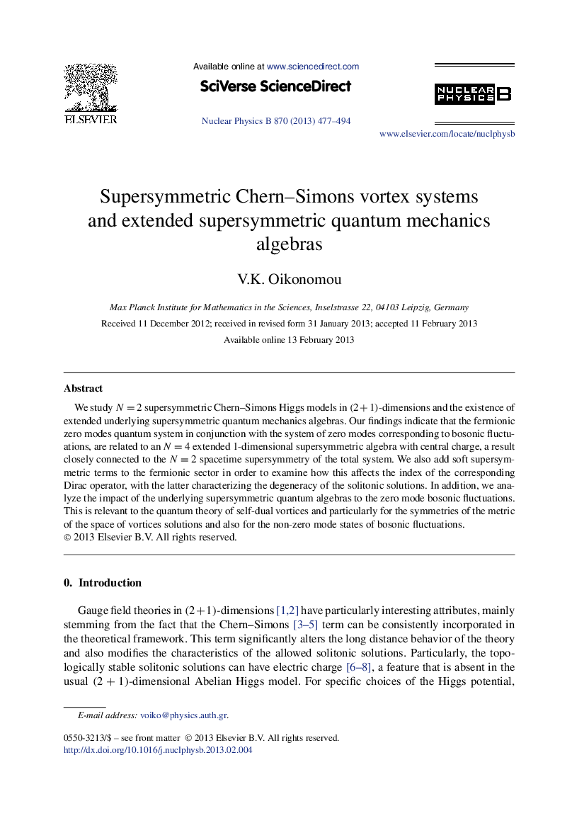 Supersymmetric Chern–Simons vortex systems and extended supersymmetric quantum mechanics algebras
