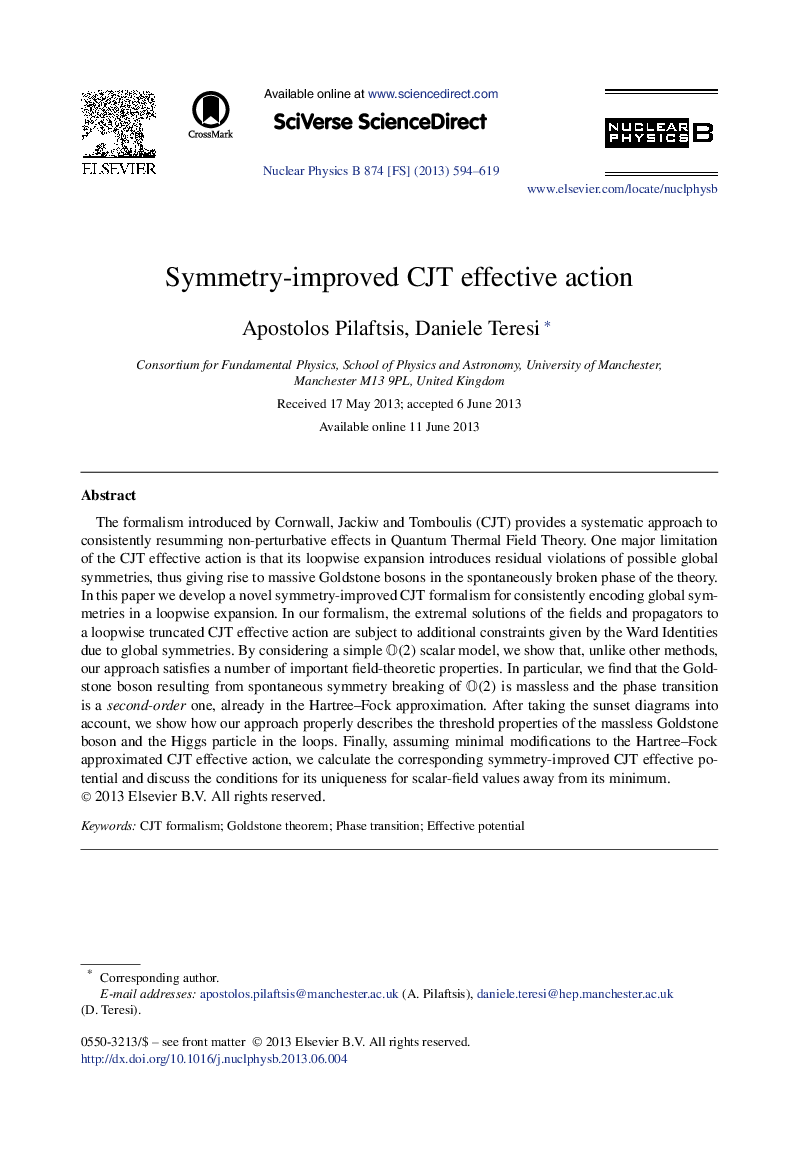 Symmetry-improved CJT effective action