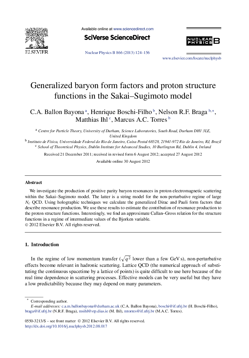 Generalized baryon form factors and proton structure functions in the Sakai-Sugimoto model