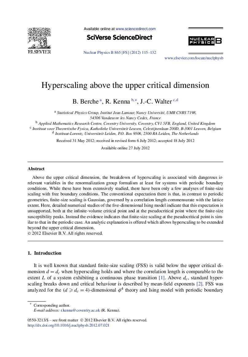 Hyperscaling above the upper critical dimension