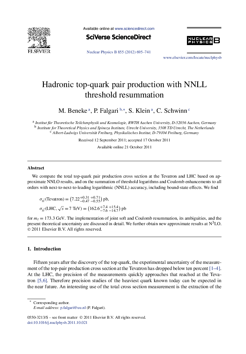 Hadronic top-quark pair production with NNLL threshold resummation