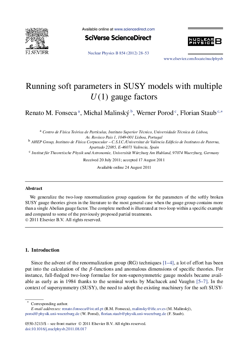 Running soft parameters in SUSY models with multiple U(1)U(1) gauge factors